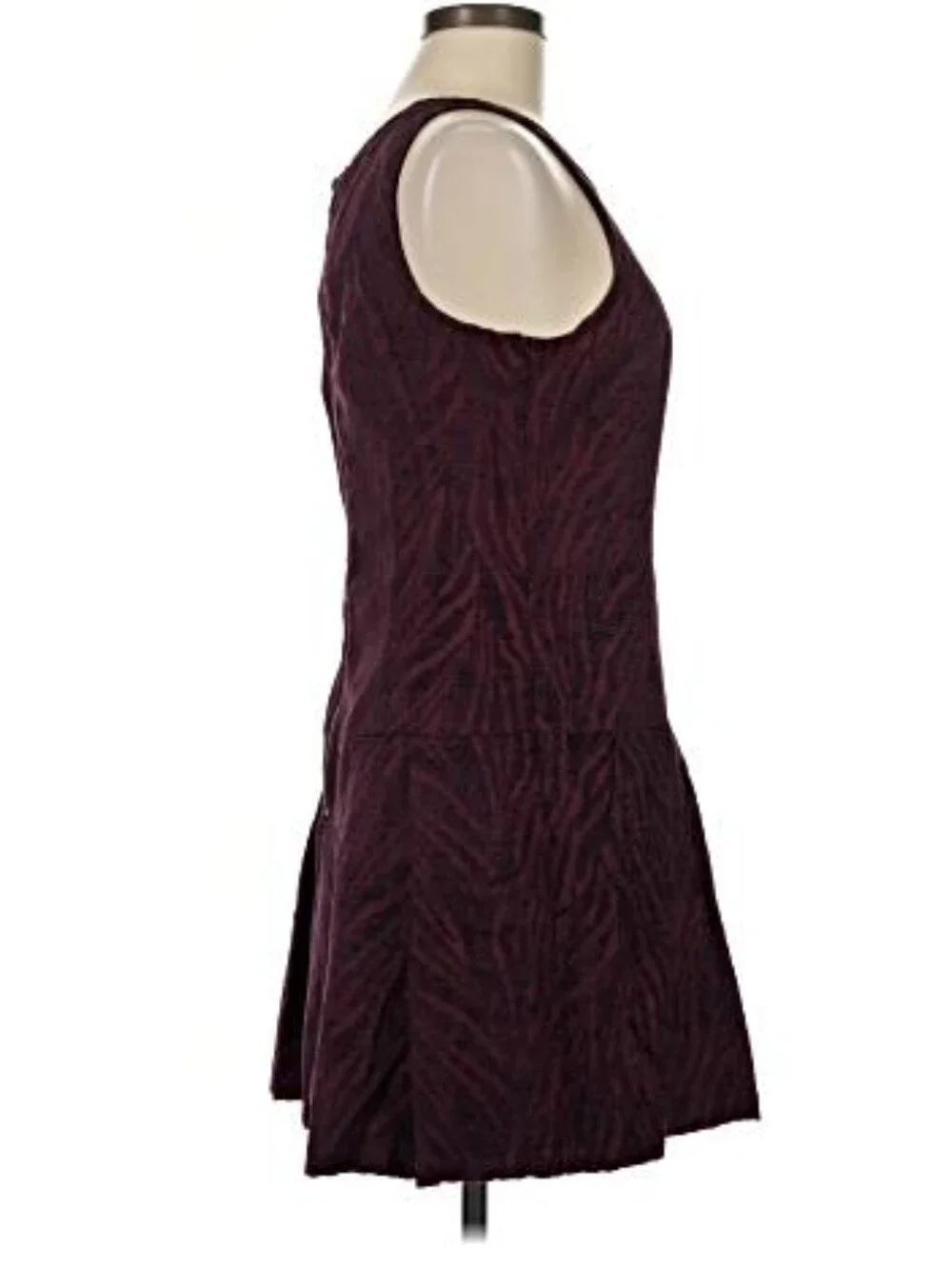 Free People Size 8 Mulberry Combo Burgundy Sleeveless Cocktail Dress NWT $128